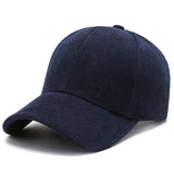 Winter Warm Corduroy Baseball Cap Navy