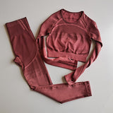 Seamless Yoga Power Set Red