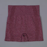 Trendy Seamless Yoga Fitness Shorts Red