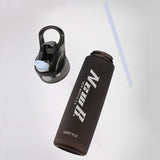 750ml Tritan Material Straw Gym Water Bottle Black