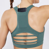 Compression Sports Bra With Phone Pocket
