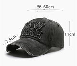New York Washed Distressed Cotton Baseball Cap
