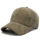 Winter Warm Corduroy Baseball Cap Army Green