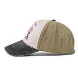 Washed Cotton Funny Trucking Baseball Cap Khaki
