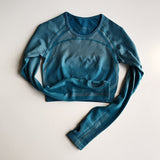Seamless Yoga Power Top Dark Green