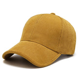 Winter Warm Corduroy Baseball Cap Yellow