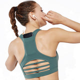 Compression Sports Bra With Phone Pocket