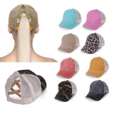 Ponytail Tennis Washed Distressed Cap