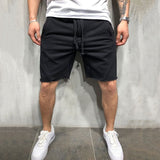 Solid Colour Ripped Weightlifting Shorts