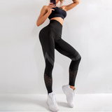 High Waist Seamless Yoga Fitness Leggings Black