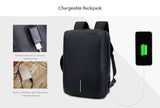 Backpack - Business Backpack USB Port 17 Inch Laptop Anti-theft Bag