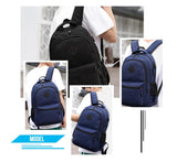 Backpack - Classic Style USB Charging Laptop Backpack