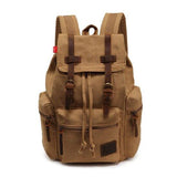 Backpack - Classic Vintage Canvas Leather Backpack