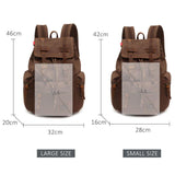 Backpack - Classic Vintage Canvas Leather Backpack