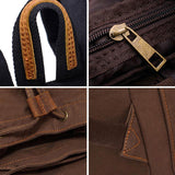 Backpack - Classic Vintage Canvas Leather Backpack