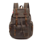Backpack - Classic Vintage Canvas Leather Backpack
