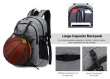 Backpack - Large Capacity Travel Backpack With USB Charge Port Earphone Hole