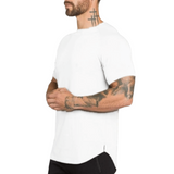 Muscle Summer Long Curved Hem T-shirt