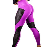 Leggings - Stitching Fitness Push Up Leggings