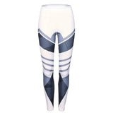 Leggings - Women's Black And White Geometric Printed Leggings