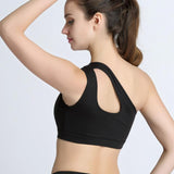 One Shoulder Padded Sports Bra