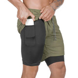 Shorts For Him - 2 In 1 Security Pocket Jogger Shorts ( T-Shirt Back Hook)