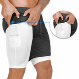 Shorts For Him - 2 In 1 Security Pocket Jogger Shorts ( T-Shirt Back Hook)
