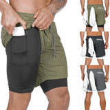 Shorts For Him - 2 In 1 Security Pocket Jogger Shorts ( T-Shirt Back Hook)