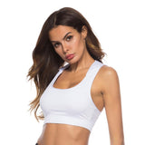 Sport Bras - Push Up Sports Bra With Hoodie White Pampas Fox Fitness