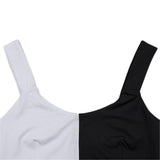 Sport Suit - Black And White Fitness Suit Top + Leggings