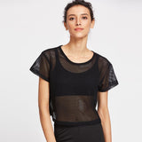 Summer Mesh Fitness Top (Sport Bra Not Included)