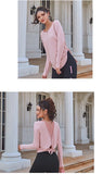 T-Shirt For Her - Long Sleeve Yoga Workout Top