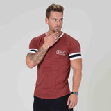 T-Shirts For Him - Fitness Patchwork Slim T-shirt