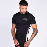 T-Shirts For Him - Fitness Patchwork Slim T-shirt