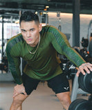 T-Shirts For Him - Men's Fitness Camouflage Patchwork Top