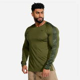 T-Shirts For Him - Men's Fitness Camouflage Patchwork Top
