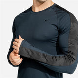 T-Shirts For Him - Men's Fitness Camouflage Patchwork Top