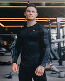 T-Shirts For Him - Men's Fitness Camouflage Patchwork Top