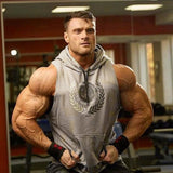 Tank Tops For Him - Hooded Zipper Fitness Sleeveless Top
