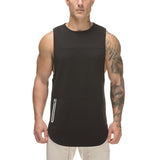 Tank Tops For Him - Zipper Gym Cotton Vest