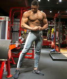 Trousers For Him - Gym Fitness White Stripe Joggers