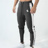 Trousers For Him - Gym Fitness White Stripe Joggers