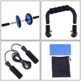 3-in-1 - Push Up Bar AB Roller Kit And Adjustable Jump Rope