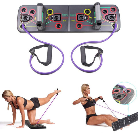 9 in 1 Push Up Body Training Board (Sold with or without resistance bands)