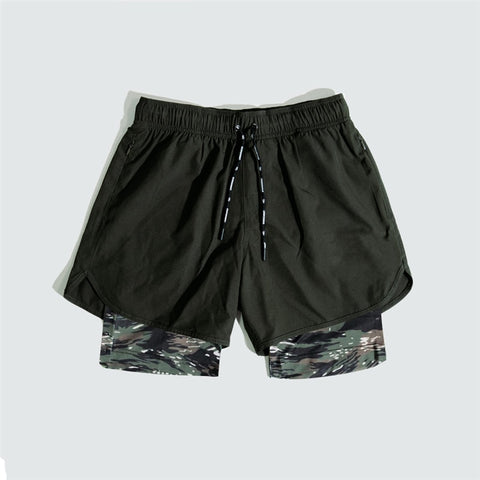 Camo Running 2 In 1 Workout Shorts