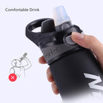 750ml Tritan Material Straw Gym Water Bottle Black