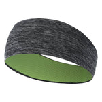Lightweight Sports Anti-Slip Fitness Headband Mesh Dark Grey- Green