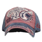 Embroidered Sharks Unisex Fishing Baseball Cap Red
