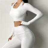 Fake Two Layer Sports Top White