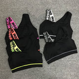 New Letter Cut Out Workout Sports Bra All Colors